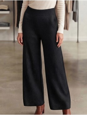 Solid Color Wide Legged Pants